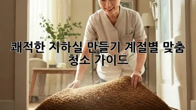 쾌적한 지하실 만들기: 계절별 맞춤 청소 가이드