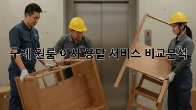 구례 원룸 이사? 용달 서비스 비교분석!