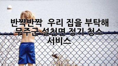 ✨ 반짝반짝 ✨ 우리 집을 부탁해! 무주군 설천면 정기 청소 서비스 🏡